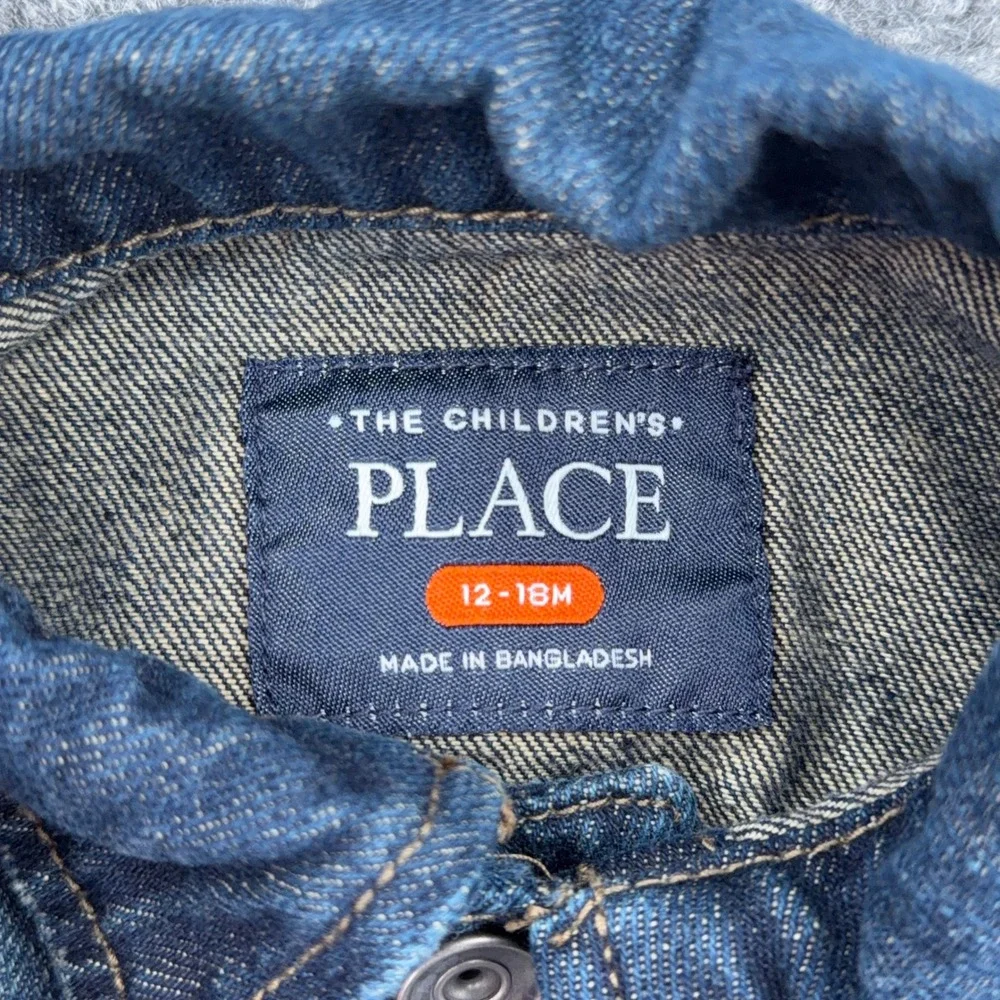 The Children's Place Denim Jacket Unisex 12-18M 100% Cotton‎ Blue
